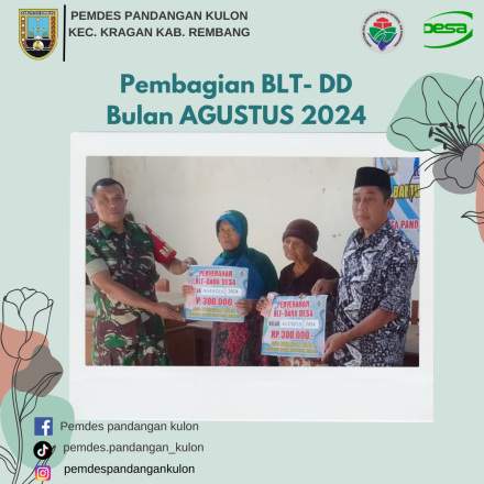 PEMBAGIAN BLT DD BULAN AGUSTUS